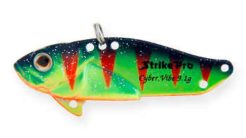 Блесна-Цикада Strike Pro Cyber Vibe 45, цвет: Acid Perch Fluo, (JG-005C#A139FL)