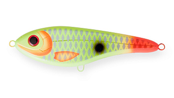 Воблер Джеркбейт Strike Pro Buster Jerk Shallow Runner, цвет: C480F Lemon With Red Tail, (EG-048S#C4
