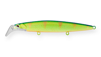 Воблер Минноу Strike Pro Scooter Minnow 110F, 110 мм, 11,8 гр, Загл. 1,5м.-2,5м., Плавающий, цвет: A172FL Glowing Blue Lemon, светящийся, (EG-186F#A172FL)