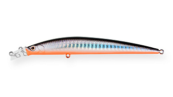 Воблер Минноу Strike Pro Top Water Minnow 110, 110 мм, 10,5 гр, Загл. 0,2м.-0,7м., Плавающий, цвет: A70-713 Black Silver OB, (JL-166F#A70-713)