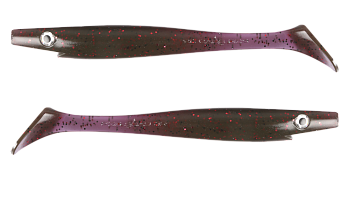 Силиконовая приманка Strike Pro Pig Shad Jr, цвет: Motoroil Purple Heart UV, (уп./2шт.), (SP-172C#13