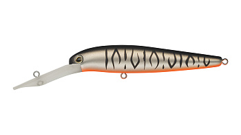 Воблер Минноу Strike Pro S.P. Walleye Minnow 90, 90 мм, 11 гр, Загл. 2,0м.-3,5м., Плавающий, цвет: A243ES Grey Shadow Mat Tiger, (JL-022F#A243ES)