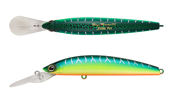 Воблер Минноу Strike Pro Magic Minnow 100, цвет: A223S-RP Pearl Mat Tiger, (EG-068B#A223S-RP)