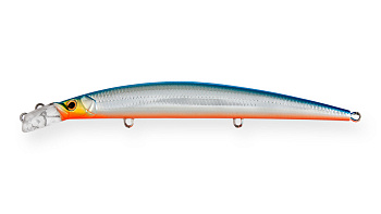 Воблер Минноу Strike Pro Top Water Minnow 130, 130 мм, 15 гр, Загл. 0,1м.-0,7м., Плавающий, цвет: 626E Blue Silver OB, (JL-158F#626E)