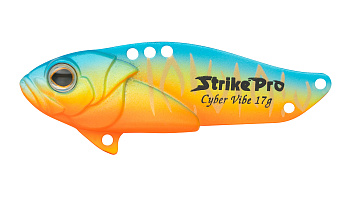 Блесна-Цикада Strike Pro Cyber Vibe 65, цвет: Bullfinch Mat Tiger, (JG-005E#A252FS)