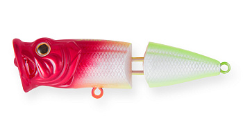 Воблер Поппер составной Strike Pro Pike Pop Joint 95, цвет: X10 Clown Silver, (SH-002DJ#X10)