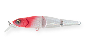 Воблер Составной Strike Pro Flying Fish Joint 90, цвет: 022PPP-713 Redhead Silver, (EG-079JA#022PPP-