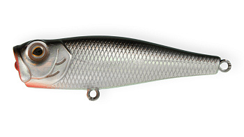 Воблер Поппер Strike Pro Bubble Pop 65, цвет: A010-EP Black Back Silver, (EG-046#A010-EP)