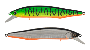 Воблер Минноу Strike Pro Intriger 105SP, цвет: GC01S/A70-713S Double Black Silver OB/Mat Tiger, (EG-194A-SP#GC01FS/A70-713S)