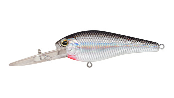 Воблер Шэд Strike Pro Diving Shad 70, 70 мм, 11 гр, Загл. 2,5м.-5,0м., Плавающий, цвет: A010 Black Back Silver, (JL-006F#A010)