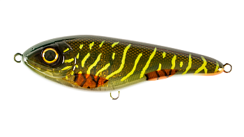 Воблер Джеркбейт Strike Pro Buster Jerk Shallow Runner, цвет: C755G-UV Green Motoroil Pike UV, (EG-048S#C755G-UV)