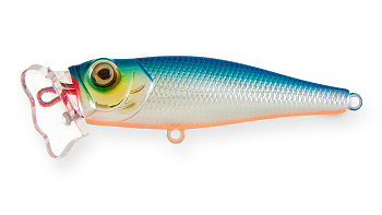 Воблер Поппер Strike Pro Bubble Glisser 65, цвет: 626E Blue Silver OB, (EG-046WL#626E)