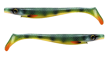 Силиконовая приманка Strike Pro Pig Shad Jr, цвет: Absinthe Perch, (уп./2шт.), (SP-172C#SP36)