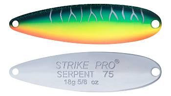 Блесна колеблющаяся Strike Pro Serpent Double 75M, 75 мм, 18 гр, Двойник-незацепляйка, (ST-010BD#A223S-RP-CP)