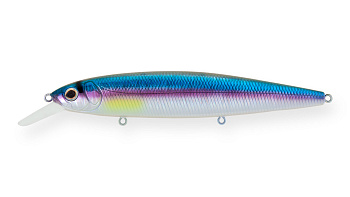 Воблер Минноу Strike Pro Bold 130SP, цвет: A210-SBO-RP Rainbow Ghost Wakasagi, (EG-191-SP#A210-SBO-R