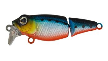Воблер Составной Strike Pro Pygmy Jointed 40, цвет: A234-SBO-LU Blue Back Silver OB Fluo, (EG-073J#A