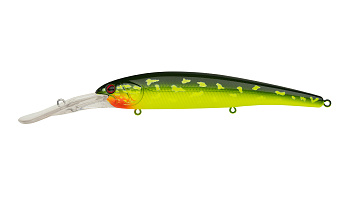 Воблер Минноу Strike Pro Hooligan Deep Diver 120, цвет: AC202F Hot Pike, (EG-220L#AC202F)