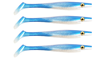 Силиконовая приманка Strike Pro Pig Shad Nano, цвет: Blue Pearl, (уп./4шт.), (SP-172D#100)