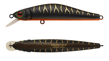 Воблер Минноу Strike Pro Inquisitor 80SP, цвет: A208S Black Mat Tiger, (EG-193A-SP#A208FS)