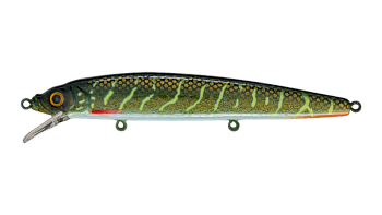 Воблер Минноу Strike Pro Alpha Minnow 115, цвет: JV012 Green Motoroil Pike UV, (EG-033F#JV012-UV)