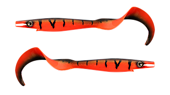 Силиконовая приманка Strike Pro Pig Tail Junior , цвет: Red Tiger, (уп./2шт.), (SP-172R#141)