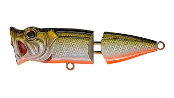 Воблер Поппер составной Strike Pro Pike Pop Joint 75, 75 мм, 11 гр,  Плавающий, цвет: 612T Natural Shad Silver, (SH-002CJ#612T)