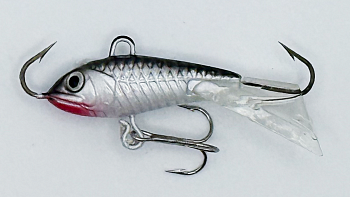 Балансир Strike Pro Ice Baby 24, цвет: A010, цвет: Black Back Silver, хвост: прозрачный