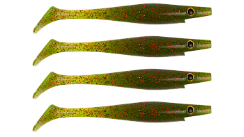 Силиконовая приманка Strike Pro Pig Shad Nano, цвет: Watermelon Red Flake, (уп./4шт.), (SP-172D#118)