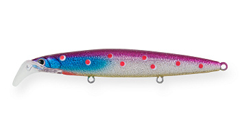 Воблер Минноу Strike Pro Scooter Minnow 110F, 110 мм, 11,8 гр, Загл. 1,5м.-2,5м., Плавающий, цвет: A196F Purple Trout, (EG-186F#A196F)