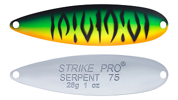 Блесна колеблющаяся Strike Pro Serpent Double 75M, 75 мм, 18 гр, Двойник-незацепляйка, (ST-010BD#GC01S-CP)