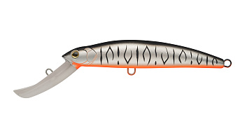 Воблер Минноу Strike Pro Musky Monster Deep 200CL, цвет: A243ES Grey Shadow Mat Tiger, (MG-007CL#A24