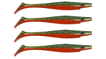 Силиконовая приманка Strike Pro Pig Shad Nano, цвет: Carrot, (уп./4шт.), (SP-172D#009)