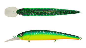 Воблер Минноу Strike Pro Hooligan Shallow 120SP, цвет: A223S-RP Pearl Mat Tiger, (EG-220SP#A223S-RP)