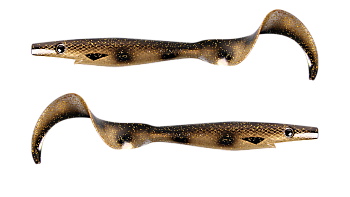 Силиконовая приманка Strike Pro Pig Tail Junior , цвет: Spotted Bullhead, (уп./2шт.), (SP-172R#115)