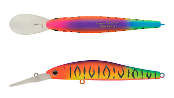 Воблер Минноу Strike Pro Jumper DR 90SP, цвет: A244S Parrot Mat Tiger, (EG-192BL-SP#A244S)