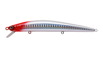 Воблер Минноу Strike Pro Slingshot Minnow 120F, цвет: 022PPP-713 Redhead Silver, (EG-145F#022PPP-713