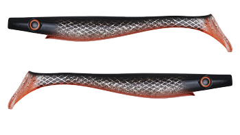 Силиконовая приманка Strike Pro Pig Shad Tournament, цвет: Glitter Fegisen, (уп./2шт.), (SP-172M#SP10)