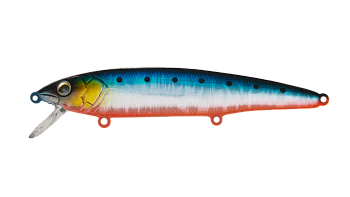 Воблер Минноу Strike Pro Flash Minnow 85, 85 мм, 8,6 гр, Загл. 0,5м.-1,5м., Плавающий, цвет: A234-SBO-LU Blue Back Silver OB Fluo, (EG-063F#A234-SBO)