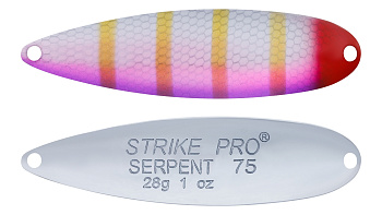 Блесна колеблющаяся Strike Pro Serpent Treble 75H, 75 мм, 28 гр, Тройник, (ST-010B2#A166E-CP)