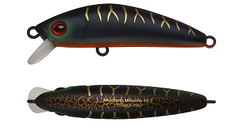Воблер Минноу Strike Pro Mustang Minnow 60, цвет: A208S Black Mat Tiger, (MG-002A#A208S)