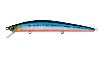 Воблер Минноу Strike Pro Slingshot Minnow 120F, 120 мм, 12,6 гр, Загл. 0,5м.-1,5м., Плавающий, цвет: A234-SBO-LU Blue Back Silver OB Fluo, (EG-145F#A234-SBO-LU)