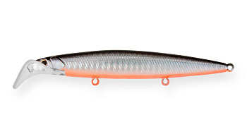 Воблер Минноу Strike Pro Scooter Minnow 110F, 110 мм, 11,8 гр, Загл. 1,5м.-2,5м., Плавающий, цвет: A70-713 Black Silver OB, (EG-186F#A70-713)