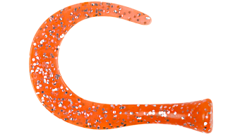 Хвост силиконовый для Strike Pro Guppie Downsize., цвет: Orange Glitter Оранжевый 3 твистера