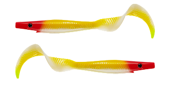 Силиконовая приманка Strike Pro Pig Tail Junior , цвет: Clown, (уп./2шт.), (SP-172R#SP22)