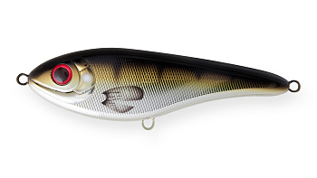 Воблер Джеркбейт Strike Pro Buster Swim, 130 мм, 65 гр,  Медленно тонущий, цвет: C606E Metallic Perch, (EG-228#C606E)