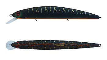 Воблер Минноу Strike Pro Montero 90SP, цвет: A208S Black Mat Tiger, (EG-190A-SP#A208S)