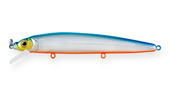 Воблер Минноу Strike Pro Alpha Minnow 115, цвет: 626E Blue Silver OB, (EG-033F#626E)