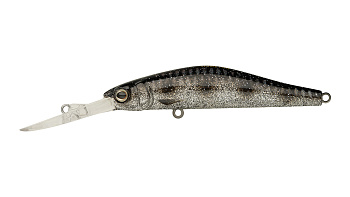 Воблер Минноу Strike Pro Inquisitor MDR 80SP, цвет: A249F-3D Silver Spotted Bullhead, (EG-193AL-SP#A