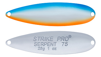 Блесна колеблющаяся Strike Pro Serpent Treble 75H, 75 мм, 28 гр, Тройник, (ST-010B2#626E-CP)