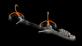 Оснастка для силикона CWC UV OrangeTitanium Stinger, 75lb/34кг Original Tandem №2/0 - 1шт.